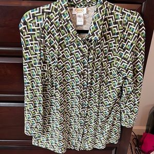 Talbots Angle-Patterned Top. XL.